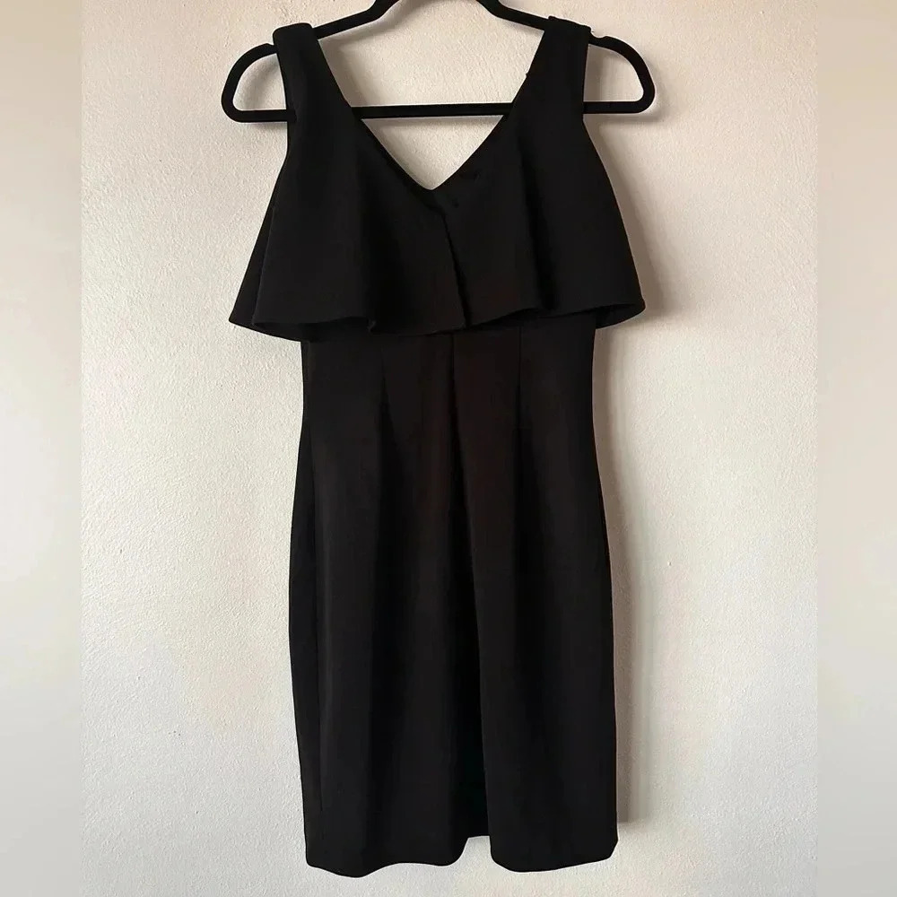 Belle Badgley Mischka Womens Sleeveless V-Neck Dress